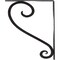 Ekena Millwork Edwards Wrought Iron Bracket, (Single center brace), Antiqued Pewter 1 1/2"W x 12"D x 15"H BKTM01X12X15SEDAPW - alternate 5